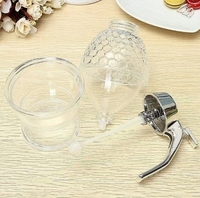 Distributeur de sirop en plastique, récipient de stockage de miel, pot portable pour le versement de miel et de sirop, idéal pour la cuisine et les cafés