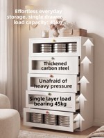 Commode à 5 tiroirs multicouche en métal de luxe léger, unité de rangement verticale pour chambre, commode en fer écologique, organisateur latéral de vêtements