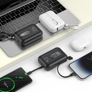 Banque d'alimentation la plus populaire pour téléphone, banques d'alimentation pour ordinateurs portables, câble intégré, banque d'alimentation mobile - Product Image 4