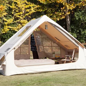 Tenda berkemah tiup luar ruangan, kasur udara kustom untuk tenda atap tenda udara dua kamar