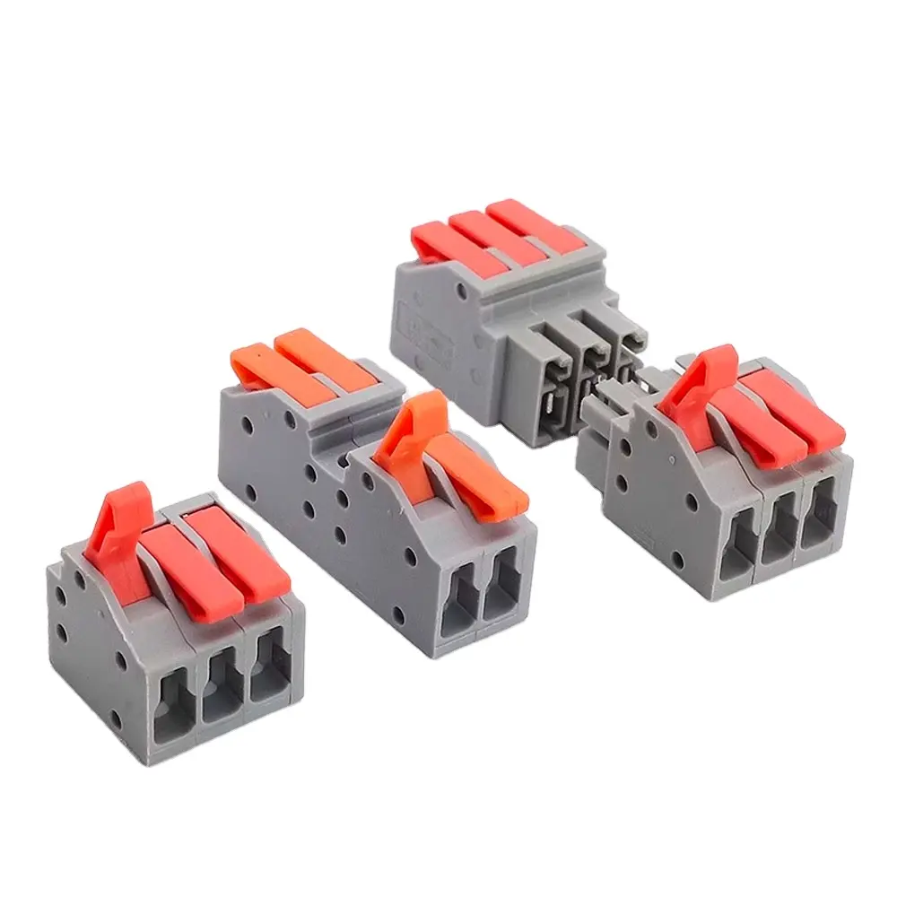 Conector de cable de empalme de fácil operación, terminal rápido, Divisor de cable doméstico, Conector de lámpara, par de juntas de cobre