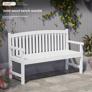 Banc en bois massif anticorrosion au design artistique pour l'extérieur, la cour, le balcon et l'intérieur - Product Image 3