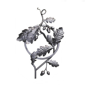 Fleurs en acier moulé décoratives en <span class=keywords><strong>fer</strong></span> <span class=keywords><strong>forgé</strong></span> pour portail, motif raisins, vente en gros - Product Image 2