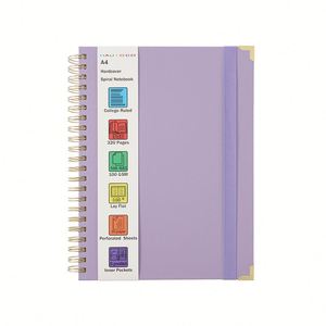 Cuaderno de Alta Calidad Tamaño A4/B5 con Espiral Metálica, para Estudiantes Universitarios, con Logotipo Impreso, Hojas Sueltas - Product Image 2