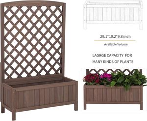 Aivituvin <span class=keywords><strong>Planter</strong></span> Với Trellis Lớn Lên Giường Vườn Lớn Hộp Vườn Ngoài Trời Cho Hoa Đứng Dọc Lưới Tấm - Product Image 2