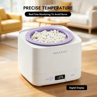 Calentador de Cera Mini de 160ml de Marca Privada para Depilación, Recipiente de Silicona Extraíble, Fácil Limpieza, Pantalla de Temperatura en Tiempo Real