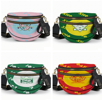 Sac bandoulière de haute qualité pour sororité, design élégant avec lettres grecques, sac banane unisexe pour voyage et activités de plein air