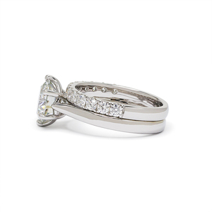 Gioielli Paston ghiacciati 3,5 ct taglio rotondo Moissanite <span class=keywords><strong>anello</strong></span> <span class=keywords><strong>solitario</strong></span> 4mm fascia di fidanzamento matrimonio Vvs gioielli <span class=keywords><strong>diamante</strong></span> argento 925 - Product Image 6