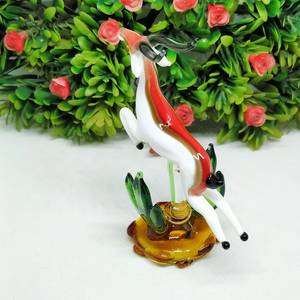 Artistic Hand Blown Glass <b>Deer</b> Statue Hand-<b>Painted</b> Animal Figurine Home Decoration Craft Decorative Piece - Product Image 6