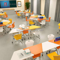 Chaise de formation empilable en plastique PP LEADCOM L-M01, chaise ergonomique pour étudiants avec structure métallique cantilever pour salle de classe