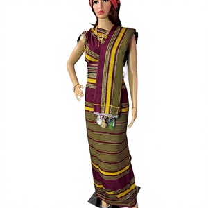 Designer Somali Bridal Set 3 Pcs Garbasar Gogra Dirac Premium Quality Silk/Cotton Lace <b>Fabric</b> Jacquard Woven Wedding Industry - Product Image 1