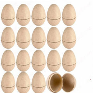 生分解性DIYイースターブラウンペーパーエッグパルプ子供用卵ホリデー用品 - Product Image 1