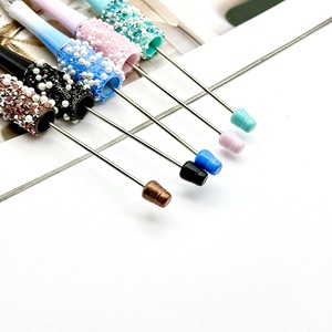 Bán Buôn Tùy Chỉnh Sang Trọng Handmade Bút Bi Đầy Màu Sắc Gradient DIY Đường Ngọc Trai Nhựa Bóng Điểm Bút Tiêu Điểm Hạt Bút - Product Image 3