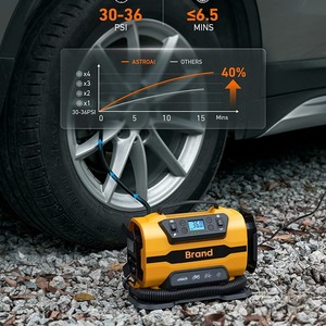 Compresor de Aire Portátil para Inflar Neumáticos, Bomba de Aire Eléctrica Multifunción con Pantalla Digital de 12 V CC para Bicicleta y Automóvil - Product Image 3