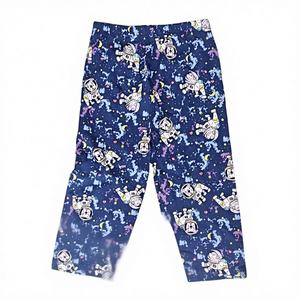 Pantalones Largos de Mujer, Tejido Suave y Transpirable, Estampados, Cintura Alta, Cierre Elástico, Pierna Ancha, Estilo Casual para la Calle - Product Image 1