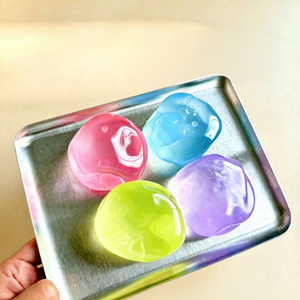Jouet anti-stress souple et extensible transparent sans rebond, à l'huile de coco, type balle à presser, effet vaseline - Product Image 2