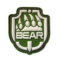Patch souple décoratif à coudre en PVC souple 3D motif griffe d'ours, badge tactique du jeu Escape from Tarkov pour vêtements, sacs à dos et ceintures