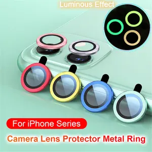 Best Sale Anti-Scratch Luminous Camera Objektivs chutz für Handy Gehärtetes Glas für Iphone 13 Bunte Schutz folie