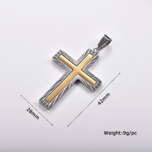 Collier pendentif croix vintage en acier inoxydable poli, unisexe, pour usage quotidien, cadeau de bijoux pour anniversaire et Noël - Product Image 6