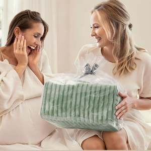 Organizador de Pañales de Franela Verde con Embalaje de Regalo Incluido, Cesta de Almacenamiento Acogedora para Guardería - Product Image 6