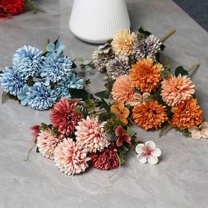 <span class=keywords><strong>Bouquet</strong></span> de fleurs artificielles en gros pour mariage, chrysanthèmes et œillets pour décoration de mariage et de maison - Product Image 2