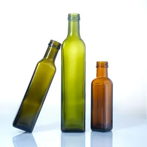 अनुकूलित लोगो 500 एमएल 750 मिलीलीटर प्राचीन भूरे रंग की साफ तेल कांच की बोतल के लिए अनुकूलित लोगो