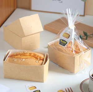 กล่องกระดาษคราฟท์ย่อยสลายได้ตามธรรมชาติบรรจุภัณฑ์สำหรับใส่ขนมปังแซนวิชสลัด - Product Image 2