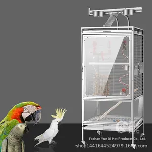 Grande gabbia per uccelli di lusso in acciaio inossidabile 304, - Product Image 1