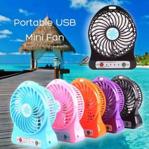 Mini-ventilateur portable rechargeable électrique à 3 vitesses avec USB, impression UV promotionnelle - Product Image 6