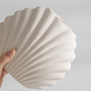 <span class=keywords><strong>Vase</strong></span> en céramique <span class=keywords><strong>blanc</strong></span> en forme de coquille, style nordique, <span class=keywords><strong>pour</strong></span> fleurs de <span class=keywords><strong>pampa</strong></span>, décoration minimaliste moderne, utilisation sur table de mariage, durable - Product Image 4