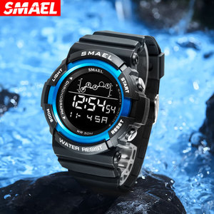 นาฬิกาสปอร์ตของผู้ชาย,นาฬิกาดิจิตอล SMAEL 1426นาฬิกาปลุก LED สร้อยข้อมือสีเขียวกันน้ำดิจิทัล - Product Image 4
