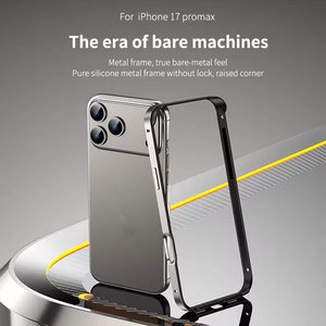 Custodia per paraurti in alluminio con struttura in metallo per <span class=keywords><strong>iPhone</strong></span> 17 17 Pro 17 Pro Max 17 Air antiurto in Silicone custodia protettiva per paraurti del telefono - Product Image 6