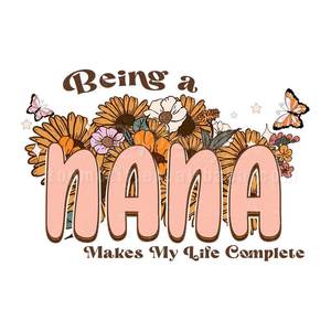 Être une maman rend ma vie complète Dtf prêt à presser Designs transferts DTF en gros pour la fête des mères - Product Image 1