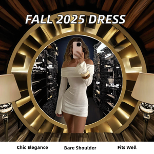 Colección Otoño 2025: Vestido de Manga Larga para Mujer, Color Sólido, Cintura Baja, Técnica de Teñido Liso, Ideal para Verano, ODM - Product Image 3