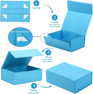 Boîte cadeau en velours pliable magnétique avec logo personnalisé, emballage rigide pliable de luxe, boîtes en <span class=keywords><strong>daim</strong></span> pour l'emballage de vêtements, de chaussures et de cadeaux - Product Image 6