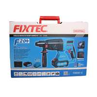 FIXTEC 3J 20V Perforateur Rotatif Sans Balais (Outil Nu) 4 Fonctions 26mm Béton 4450BPM 1000RPM Perceuse Sans Fil Robuste Boîte