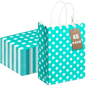 Bolsas de papel de compras Kraft, bolsa de regalo de fiesta de cumpleaños para dulces, alimentos, galletas, pan, aperitivos vistos, bolsa de embalaje de papel para hornear - Product Image 1