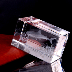 Cube <span class=keywords><strong>Original</strong></span> en verre, en forme de requin, gravée au Laser 3D, Souvenirs d'animaux, <span class=keywords><strong>cadeau</strong></span> - Product Image 3
