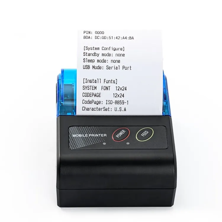 Handheld Label Barcode Thermal Printer Customer Favorite 58mm 2" Bluetooth thermal ticket printer