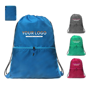 Sac à dos personnalisable avec cordon de serrage pour le sport, logo personnalisé, en nylon et polyester, imperméable, sacs de sport à cordon de serrage - Product Image 1