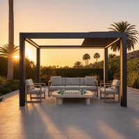 Pergola bioclimatique en aluminium thermolaqué, écologique, motorisée, certifiée CE TUV, modèle NG-MP2026