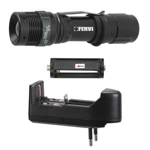 Outils généraux, Éclairage et chauffages, TORCHES EN ALUMINIUM FERVI AVEC 1 LED ET FONCTION DE ZOOM MANUEL - Product Image 1