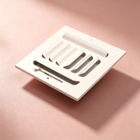Grille de ventilation carrée en fer de haute qualité 6x6 8x8, revêtement poudré blanc, pour l'admission d'air frais au plafond