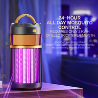 Lampe anti-moustiques électrique 3-en-1 à lumière UV 395nm, piège à mouches à fréquence variable, silencieuse pour la maison, la chambre et le camping