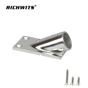 Base de tube carré en acier inoxydable 316 à 30 degrés, quincaillerie marine pour les garde-corps de yacht, tubes à fond carré - Product Image 5