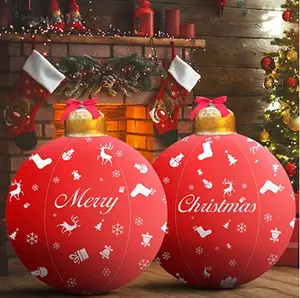 2022 Giant Infla table Christmas Balls Große farbige aufblasbare Christmas Beach Ball Outdoor PVC aufblasbare dekorierte Bälle