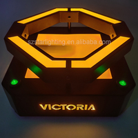 Support de présentation de bouteille de champagne lumineux LED doré avec logo personnalisé pour bar, fête, salon, VIP, glorificateur