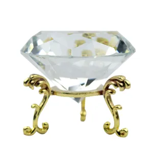 결혼 기념품을위한 도매 하이 퀄리티 컬러 패싯 다이아몬드 크리스탈 유리