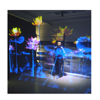 Grand écran en maille holographique avec expérience immersive de fusion en extérieur, scènes circulaires, effet visuel holographique 3D à 360 degrés
