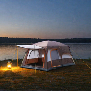 Tente de <span class=keywords><strong>Camping</strong></span> Monopièce Wind Valley 14' x 10' x 78" Imperméable en Oxford Quatre Saisons pour 6 Personnes avec <span class=keywords><strong>3</strong></span> Portes pour Plage et Extérieur - Product Image 4